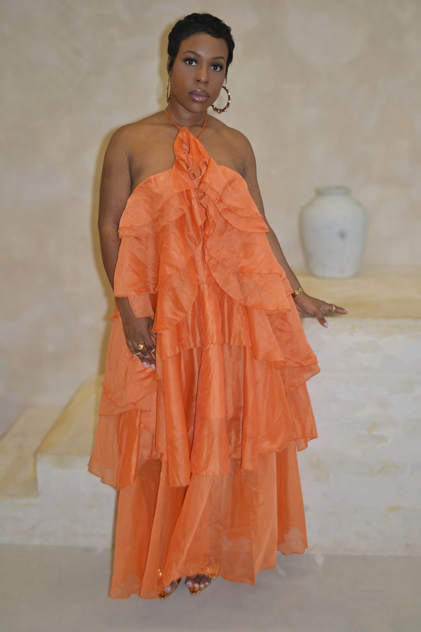 "SIENNA ROSE" RUFFLE MAXI DRESS