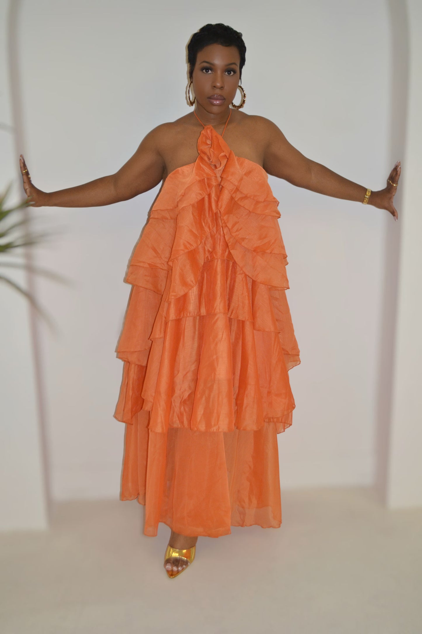 "SIENNA ROSE" RUFFLE MAXI DRESS