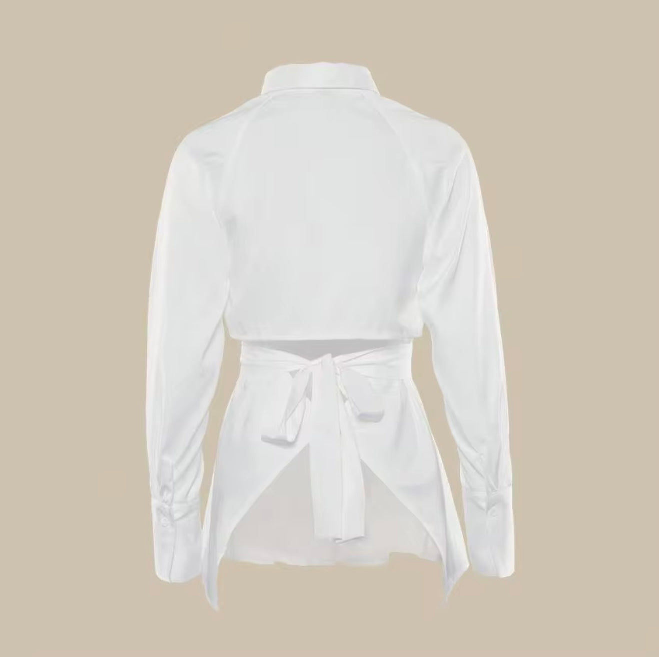 "AERIS" CUT-OUT BUTTON DOWN SHIRT