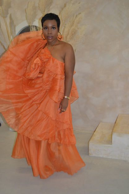 "SIENNA ROSE" RUFFLE MAXI DRESS
