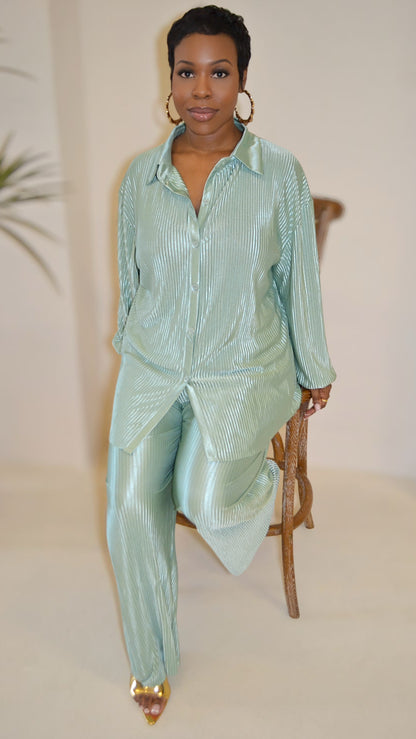 "LUNARA" LUXE SATIN TROUSER SET