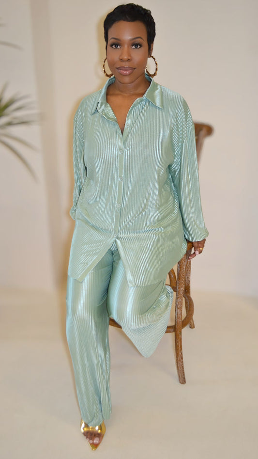"LUNARA" LUXE SATIN TROUSER SET