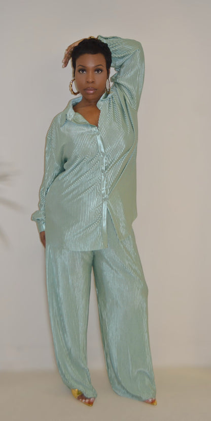 "LUNARA" LUXE SATIN TROUSER SET