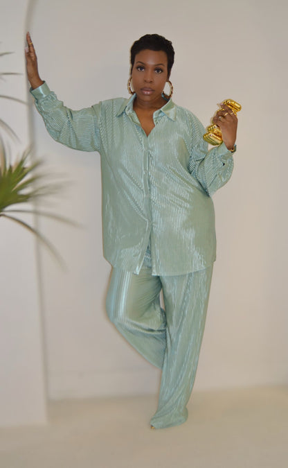 "LUNARA" LUXE SATIN TROUSER SET