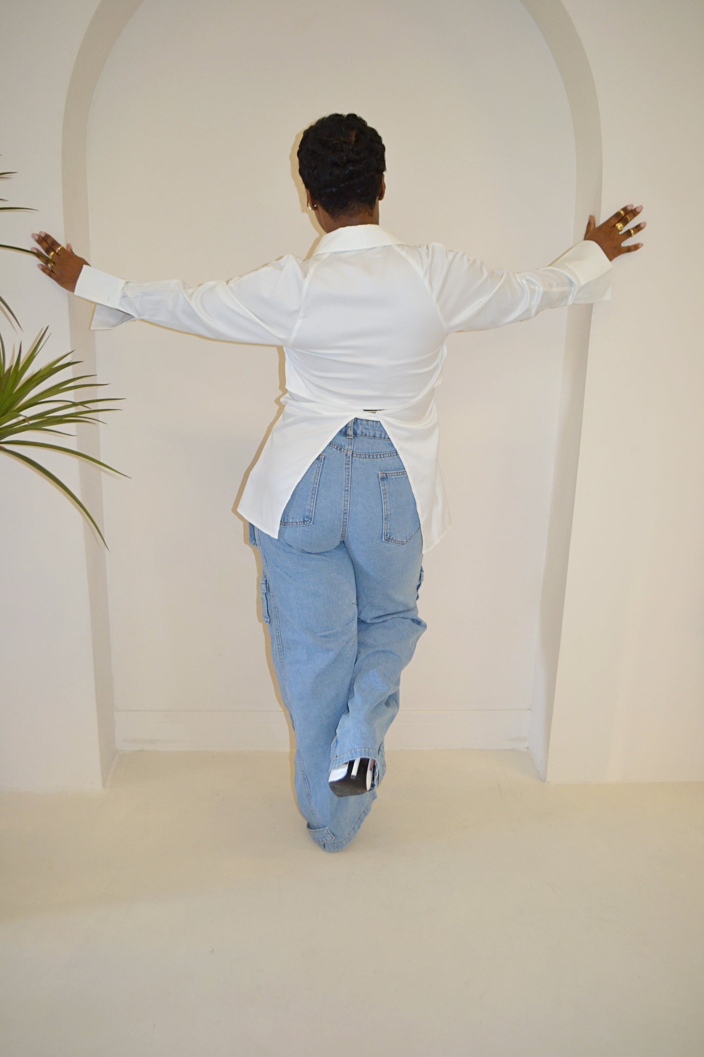 "CITY GIRL" HIGH WAISTED CARGO JEANS
